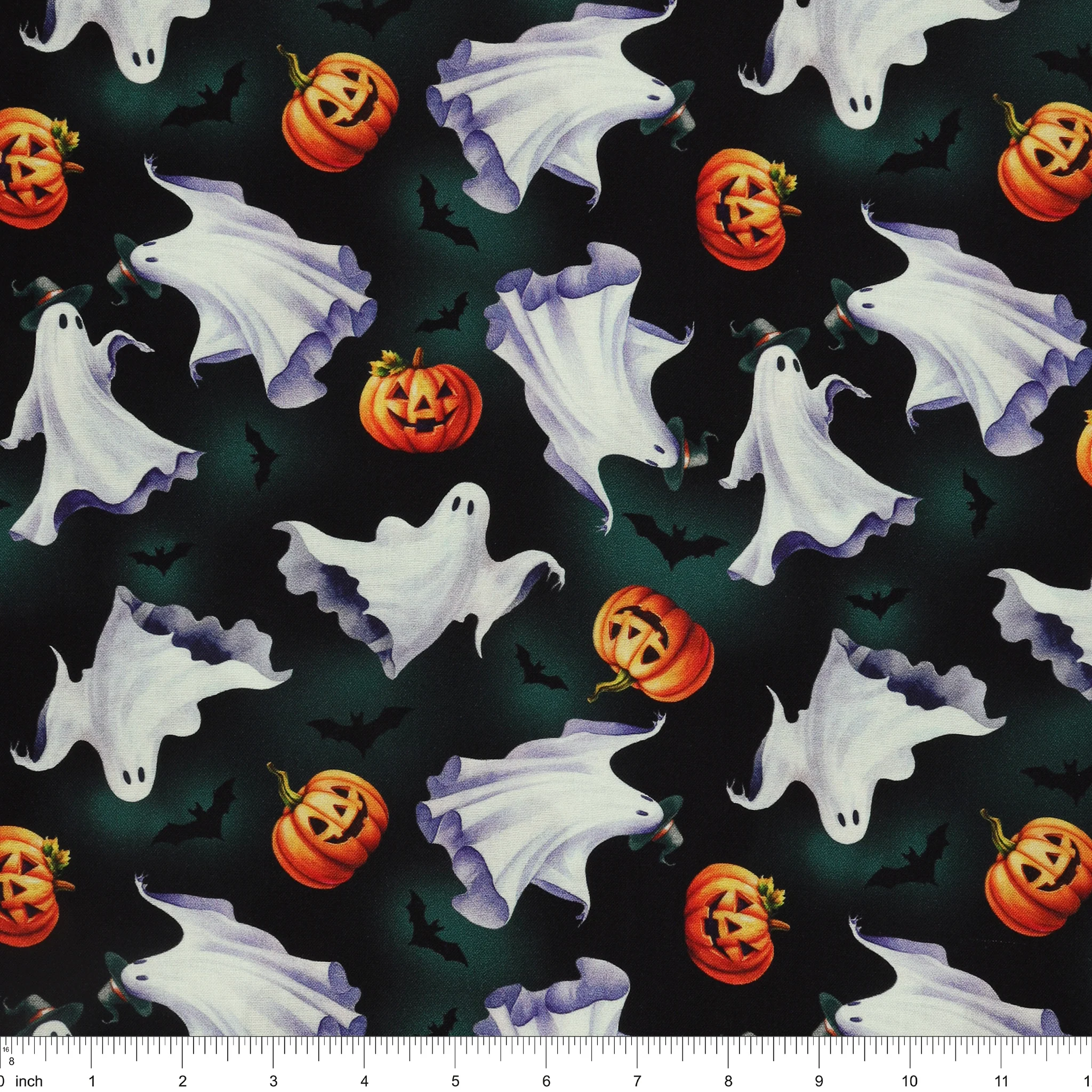 Ghostly Soiree Fabric Collection - Ghostly Parade Black - Image 3
