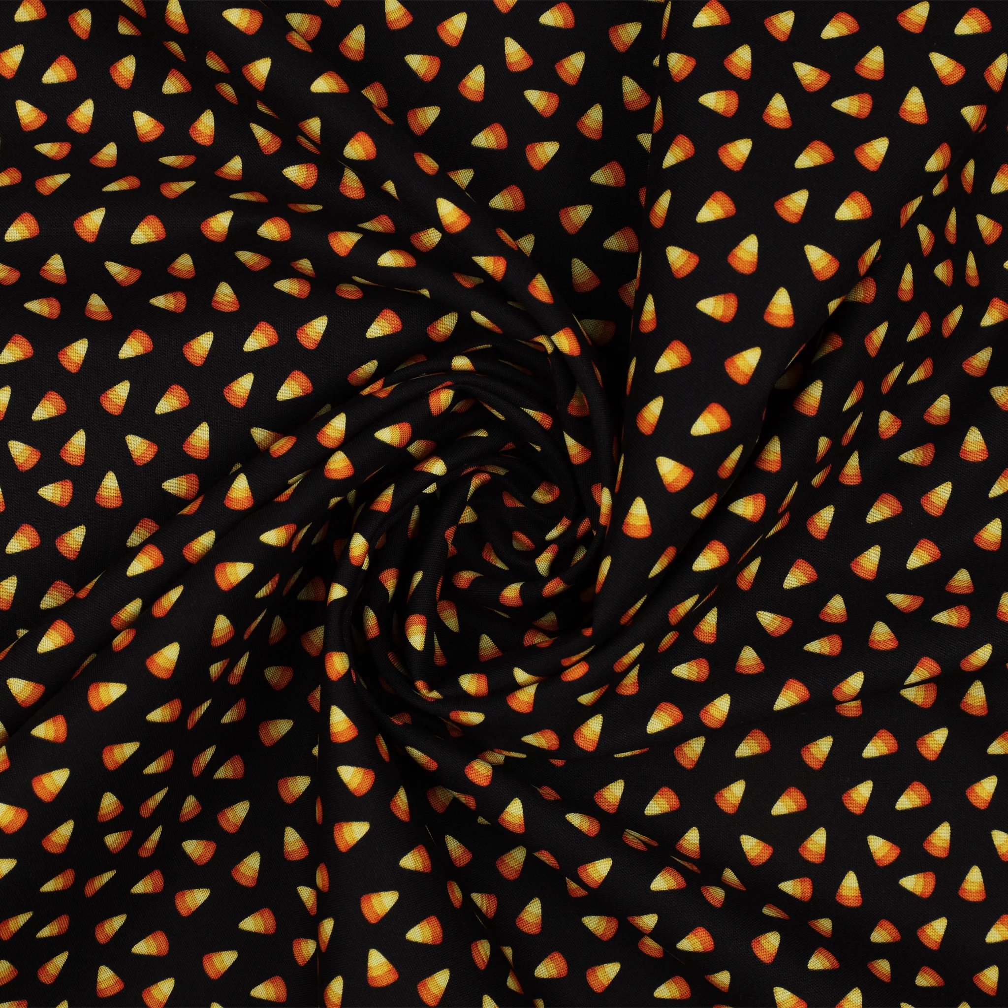 Ghostly Soiree Fabric Collection - Sweet Candy Corn Black - Image 2