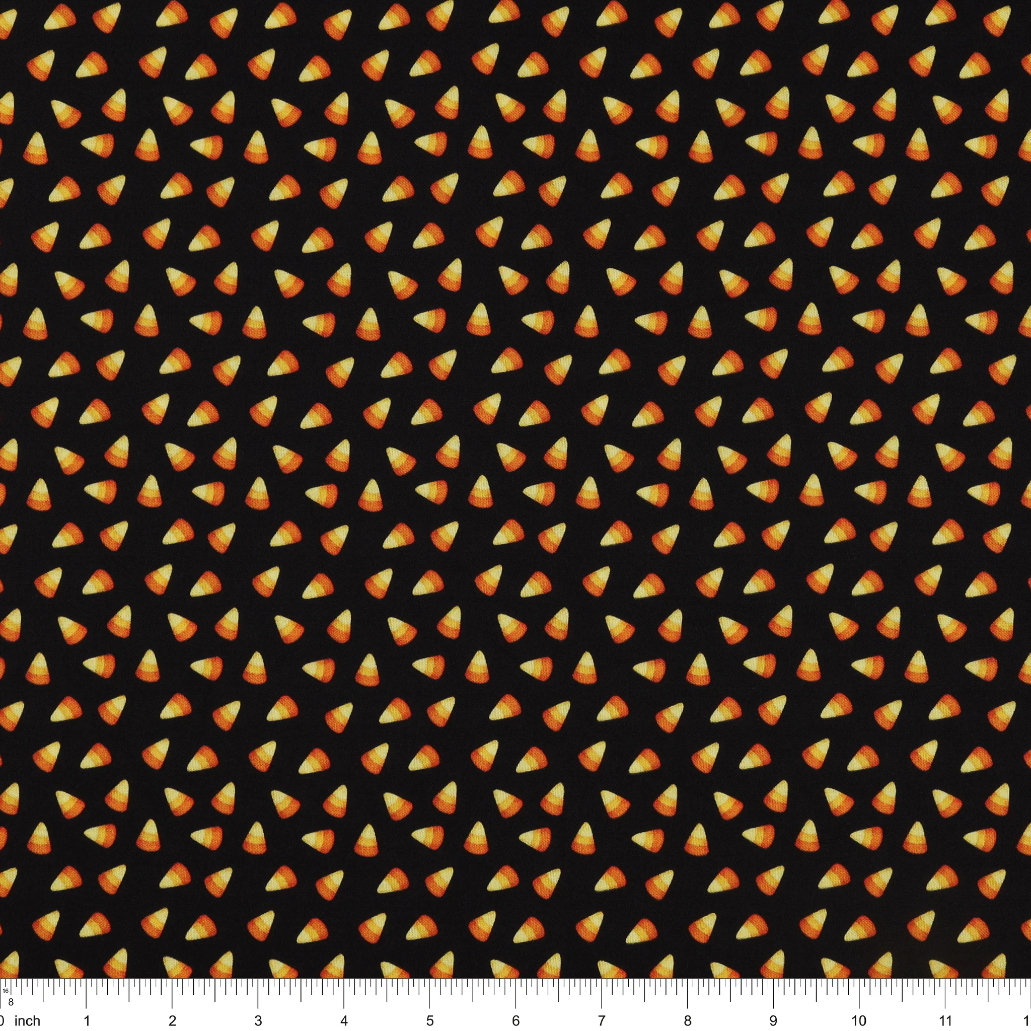 Ghostly Soiree Fabric Collection - Sweet Candy Corn Black - Image 3
