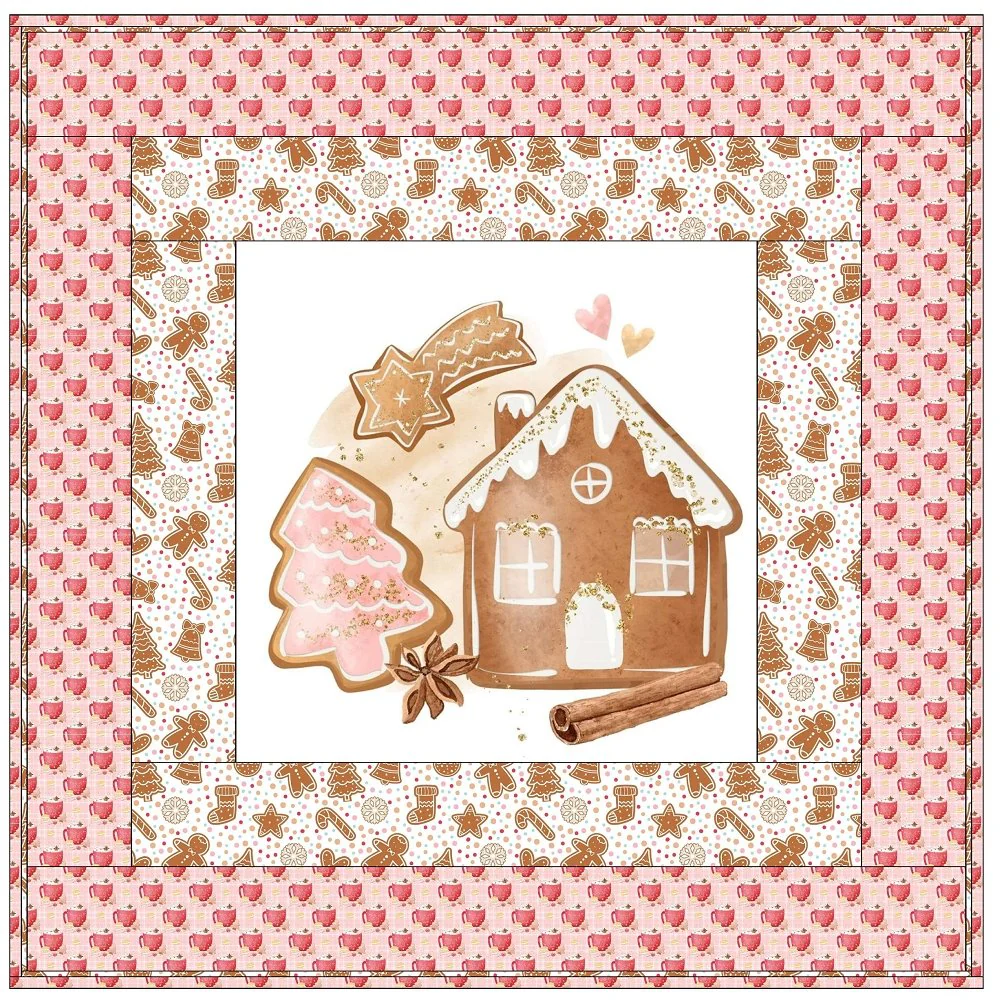 Gingerbread Cookies and Hot Chocolate Wall Hanging 42" x 42" - Image 3