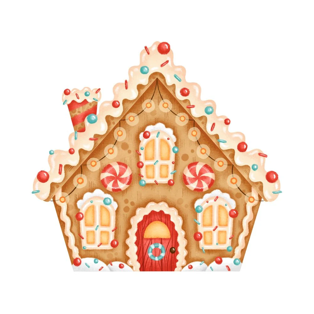 Gingerbread House With Sprinkles Fabric Panel - Multi
