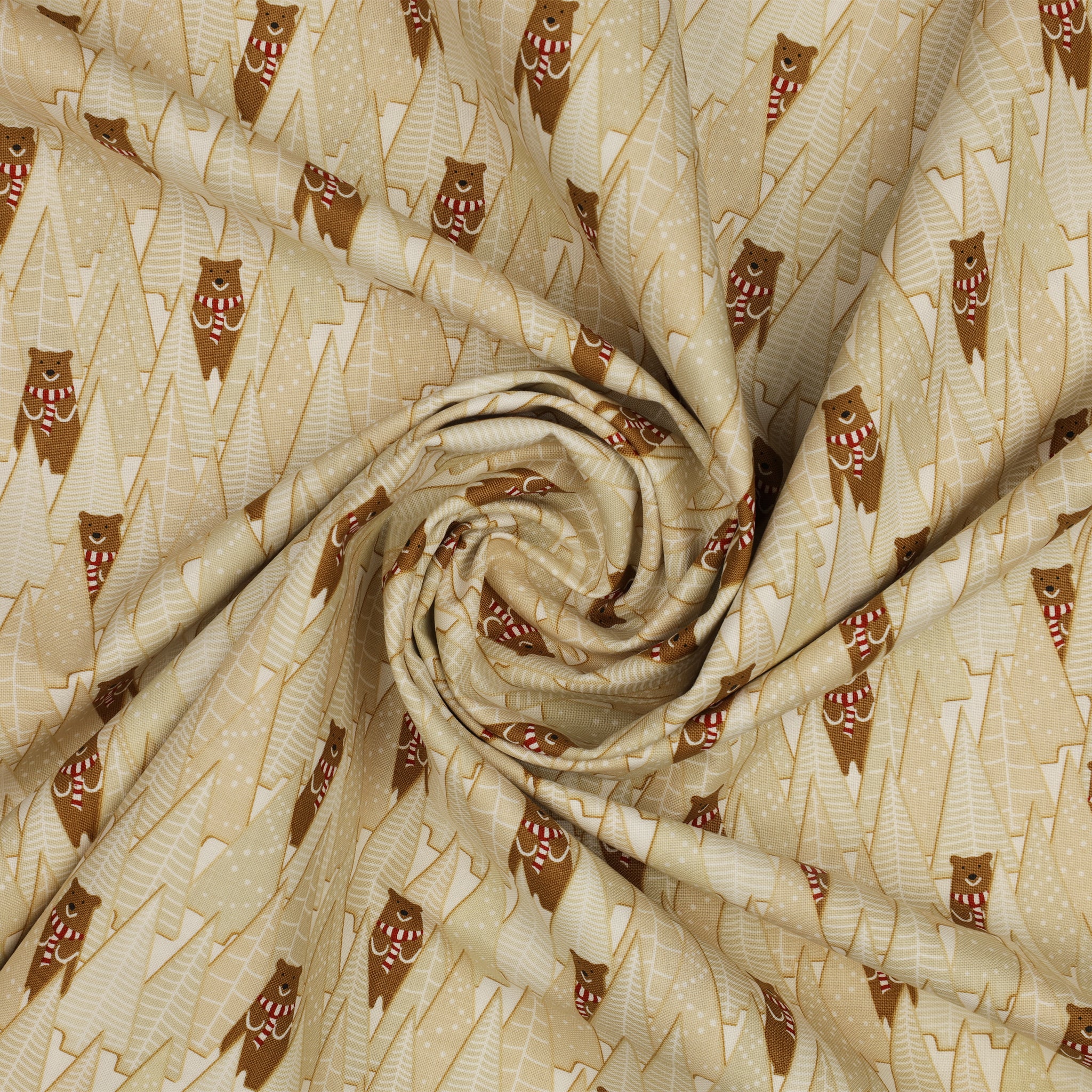 Gingerbread Lane Fabric Collection - Gingerbread Forest Frost - Image 2