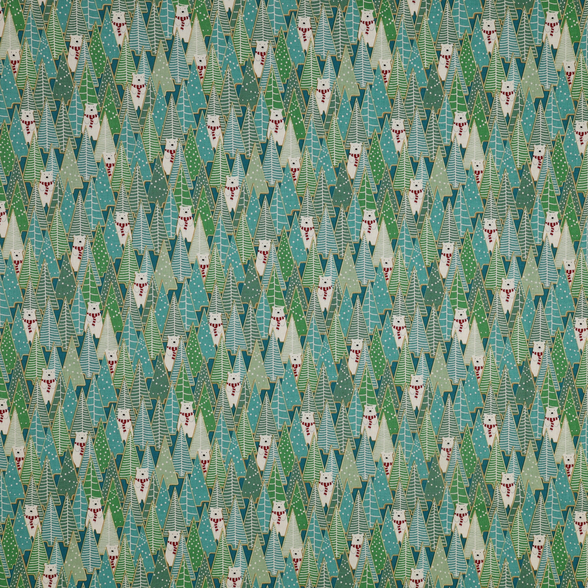 Gingerbread Lane Fabric Collection - Gingerbread Forest Moonlight