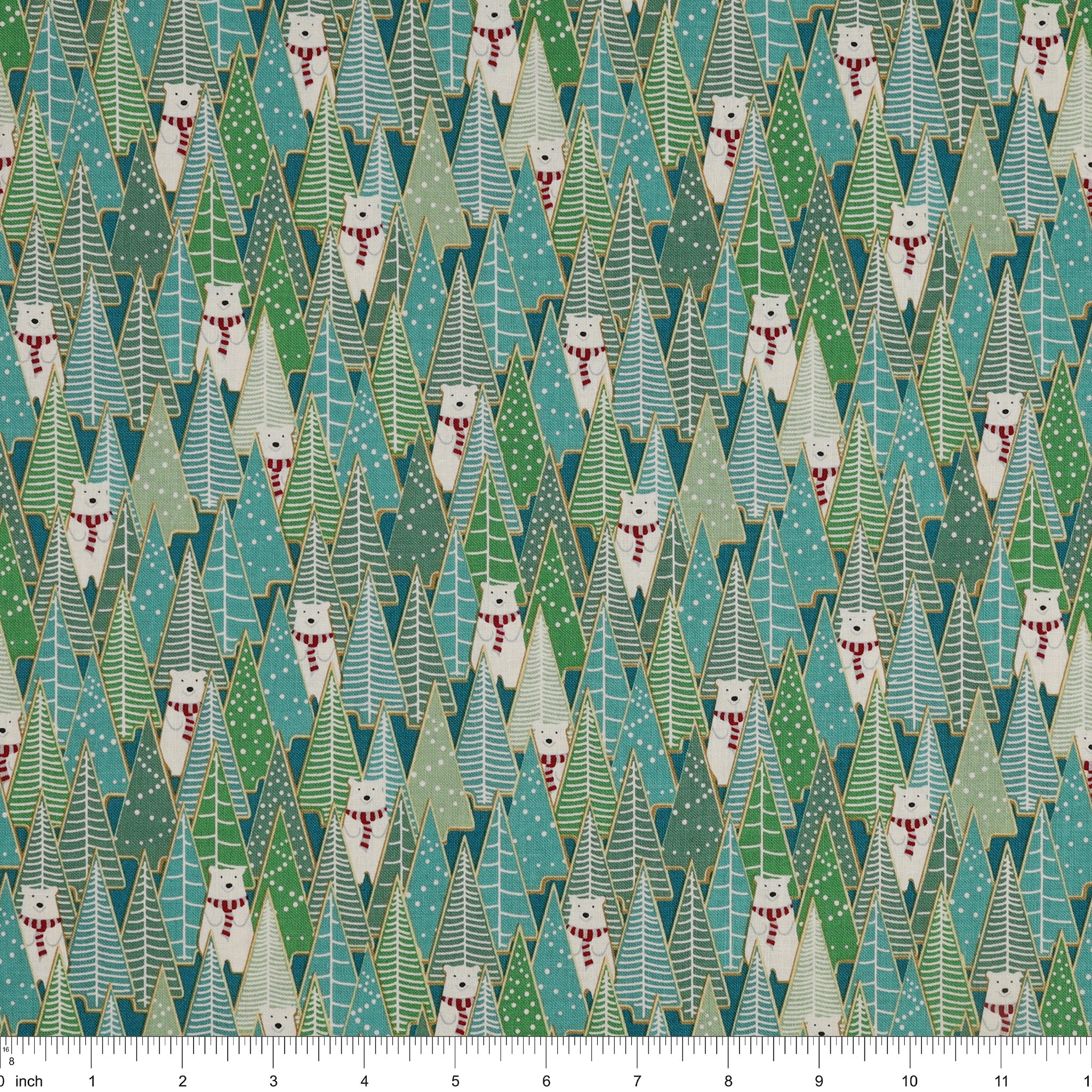 Gingerbread Lane Fabric Collection - Gingerbread Forest Moonlight - Image 3