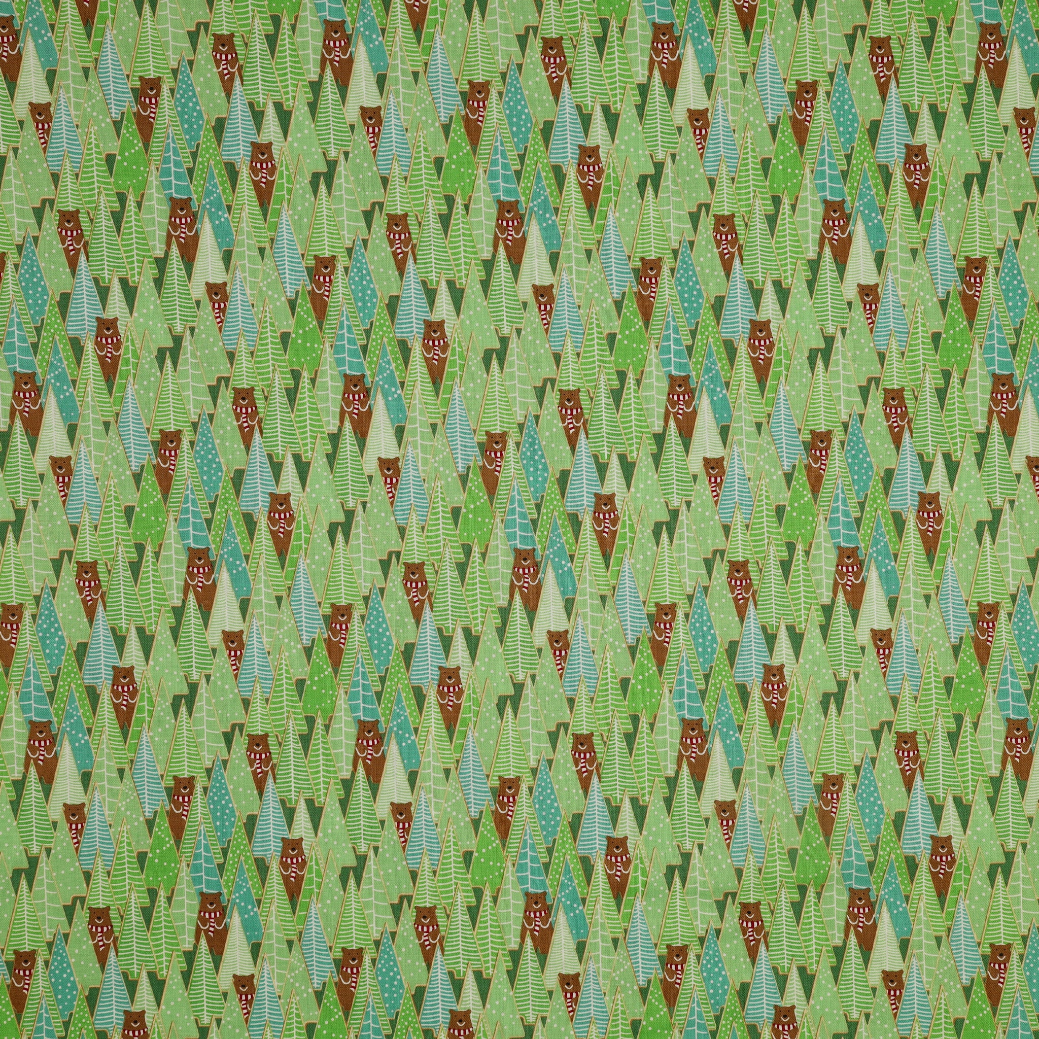 Gingerbread Lane Fabric Collection - Gingerbread Forest Pine
