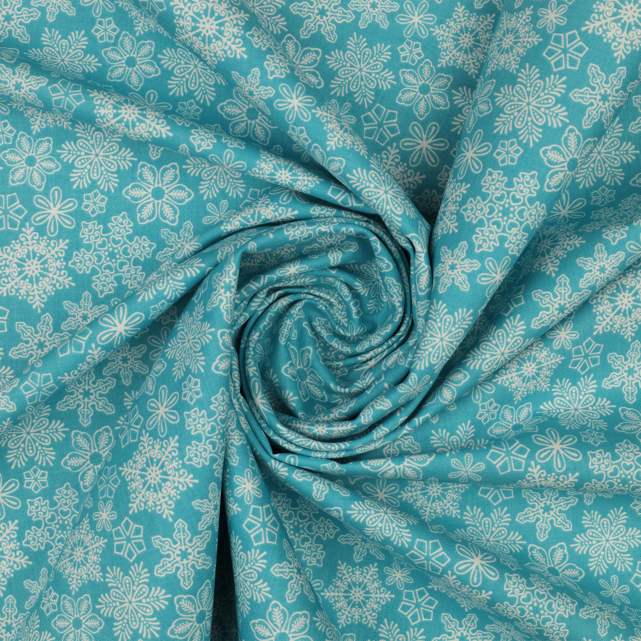 Gingerbread Lane Fabric Collection - Snowflakes Glacier - Image 2