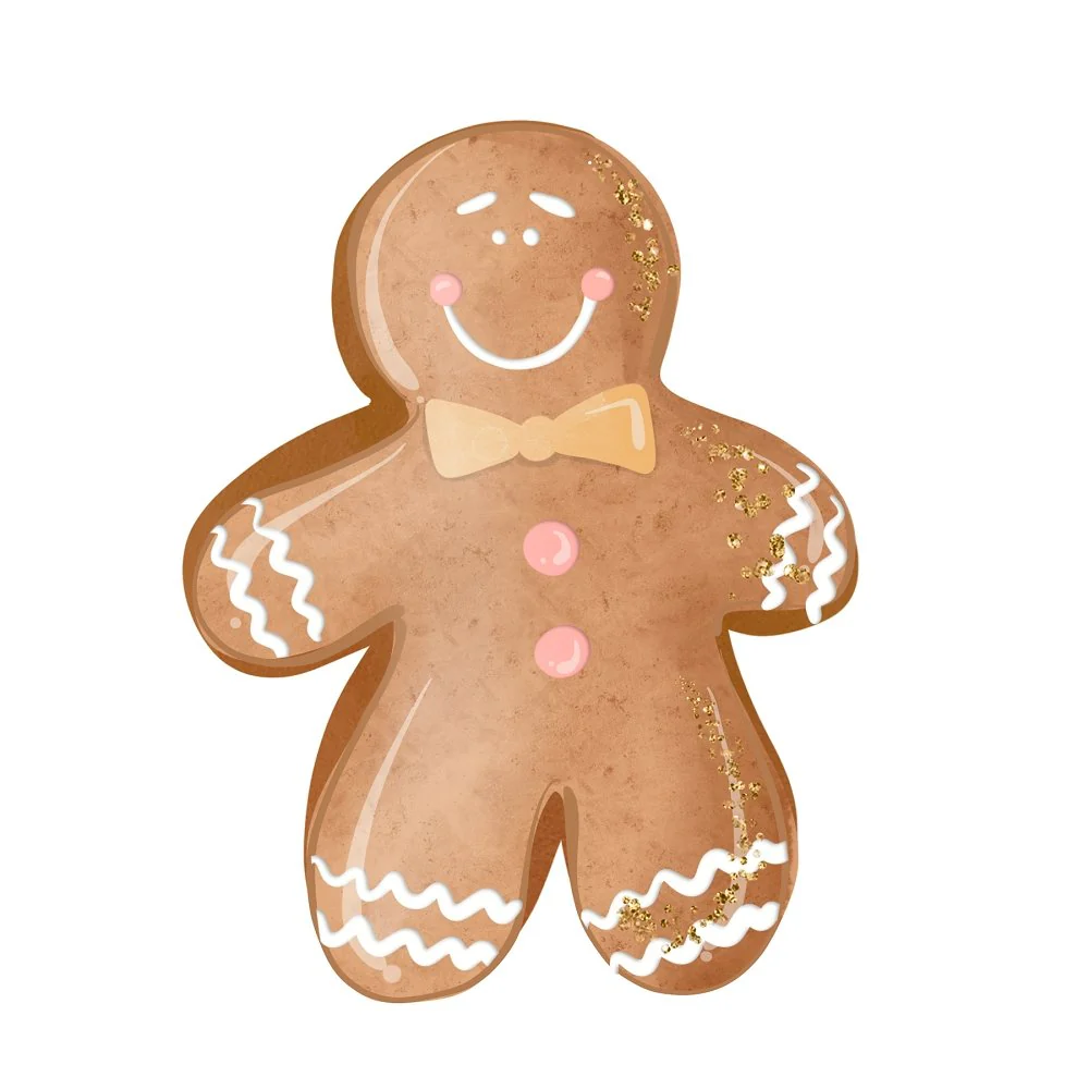 Gingerbread Man Fabric Panel