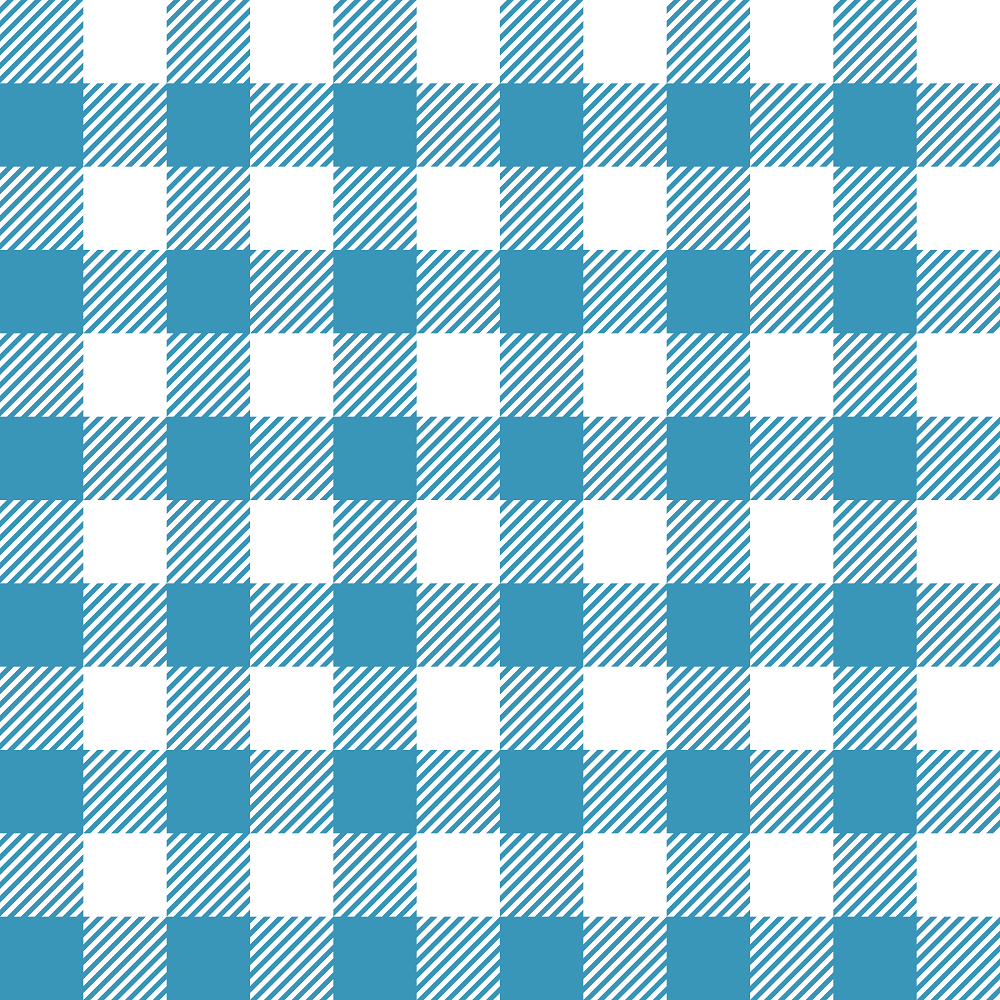 Gingham Fabric - Cerulean Blue