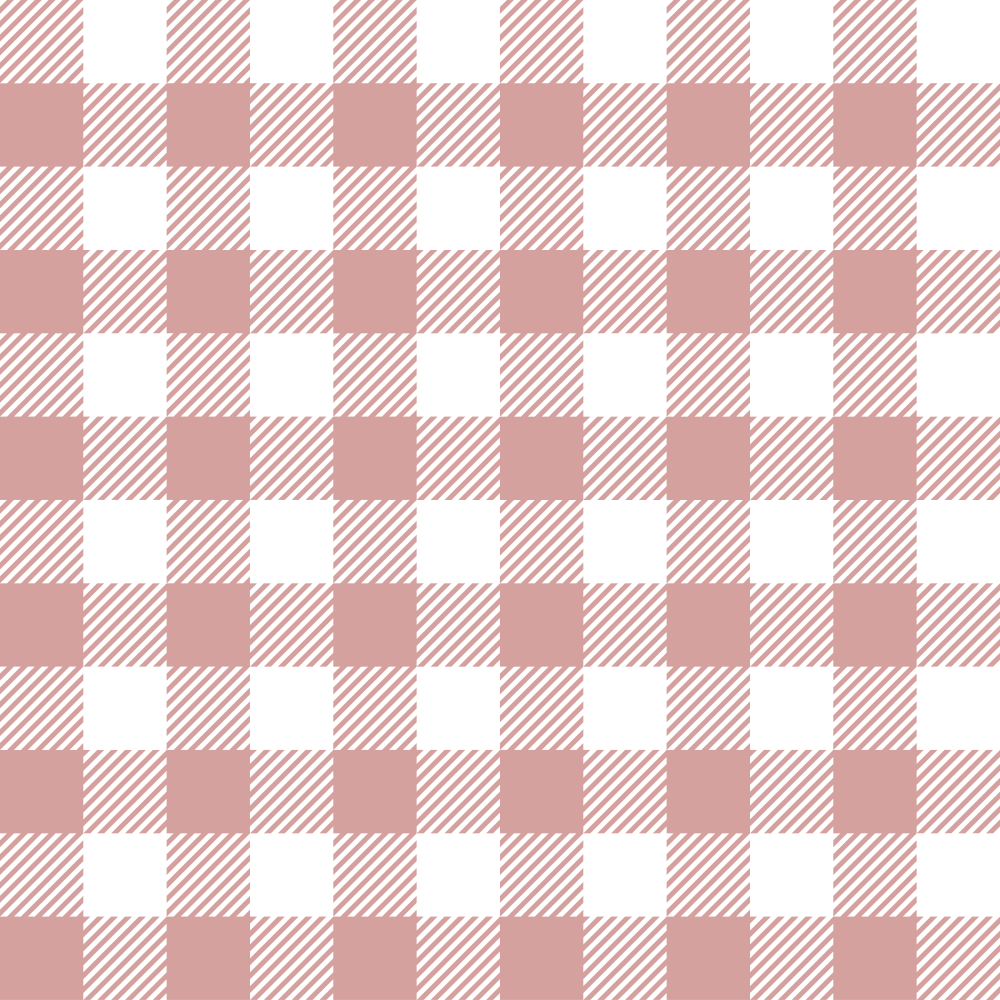 Gingham Fabric - Rose Gold