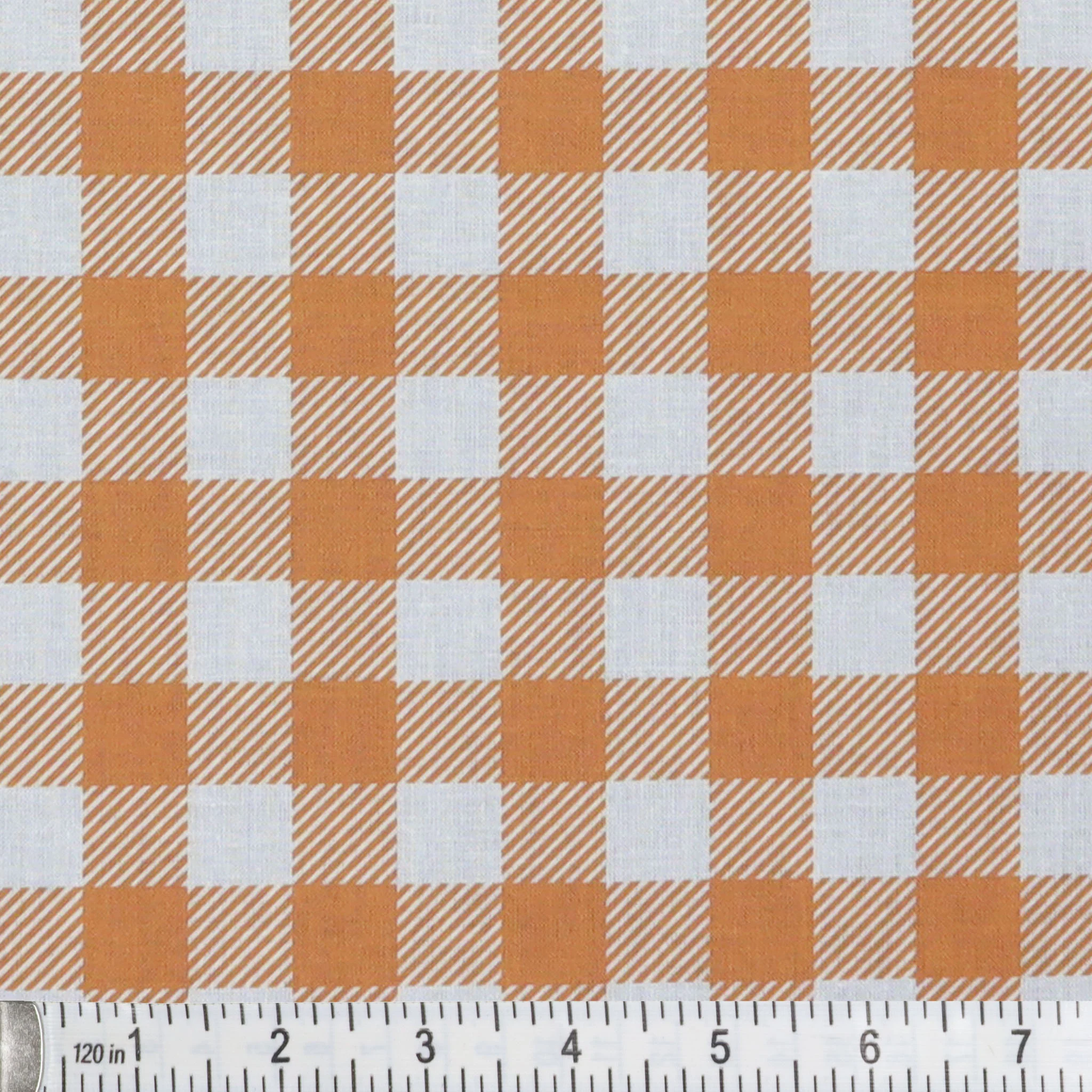 Gingham Fabric - Sienna - Image 2