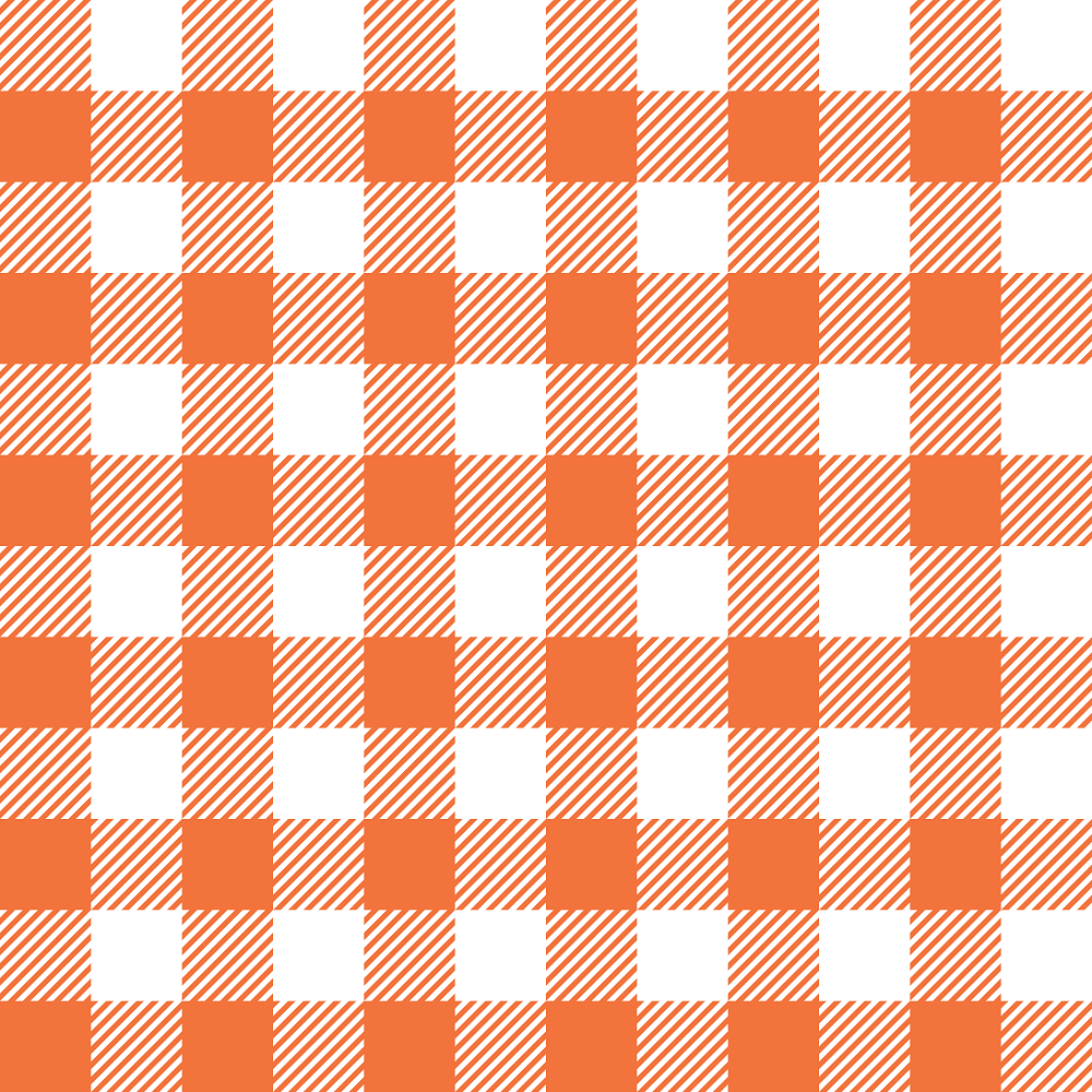 Gingham Fabric - Soft Orange