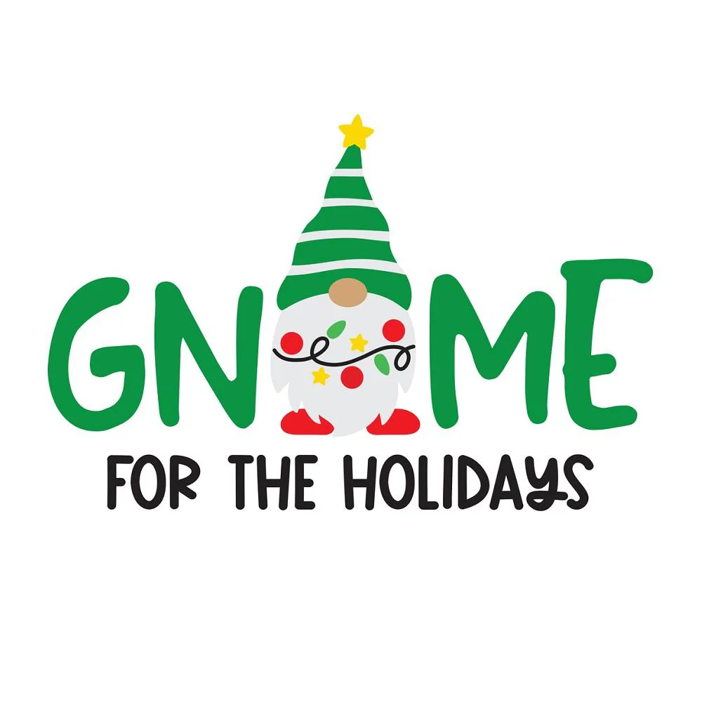 Gnome For The Holidays Fabric Panel