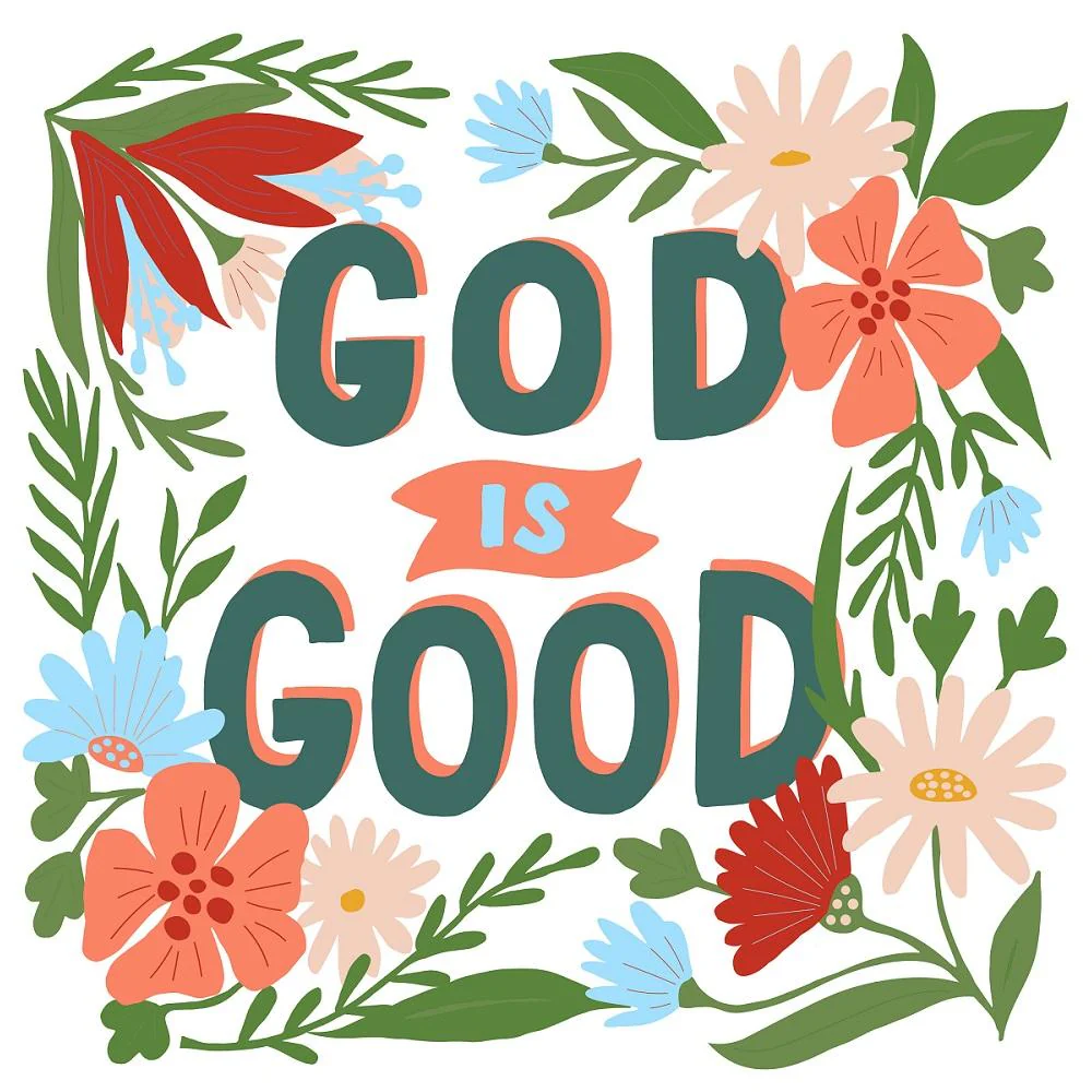 God Is Good Fabric Panel