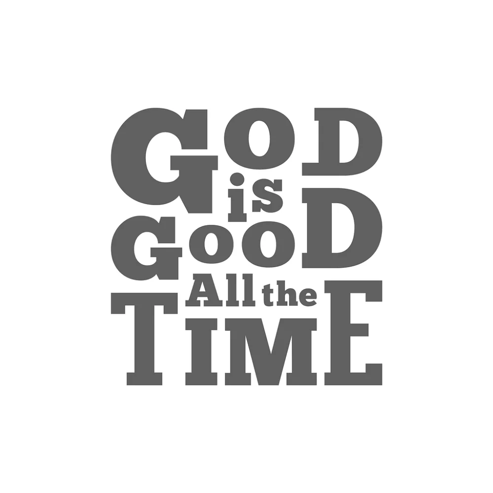 God Is Good Fabric Panel - White