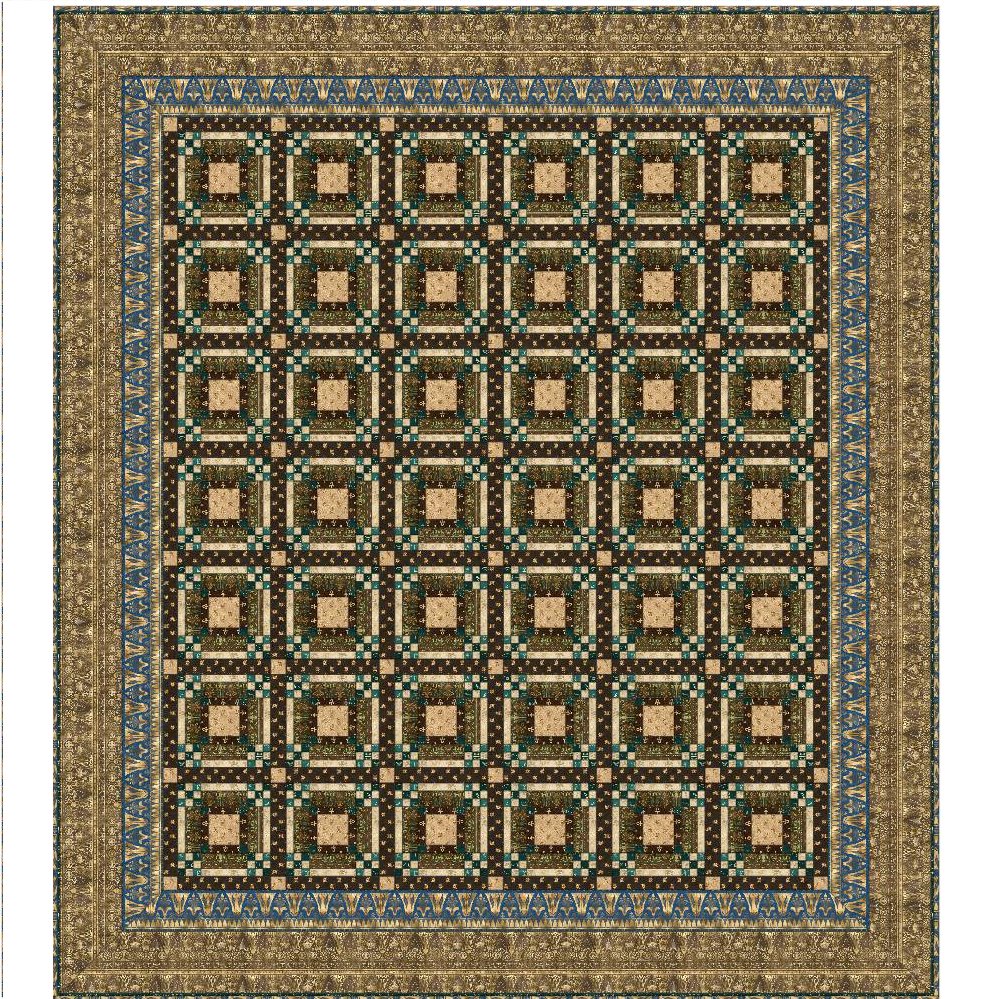 Golden Ancient Egypt Collection Quilt Kit 86" x 96 1/2"