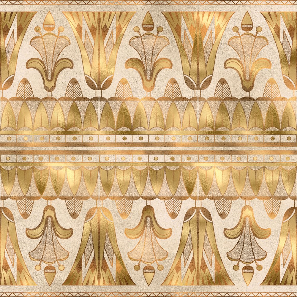 Golden Ancient Egypt Pattern #11 Fabric