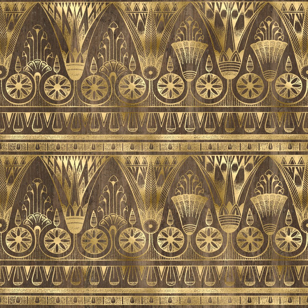 Golden Ancient Egypt Pattern #13 Fabric