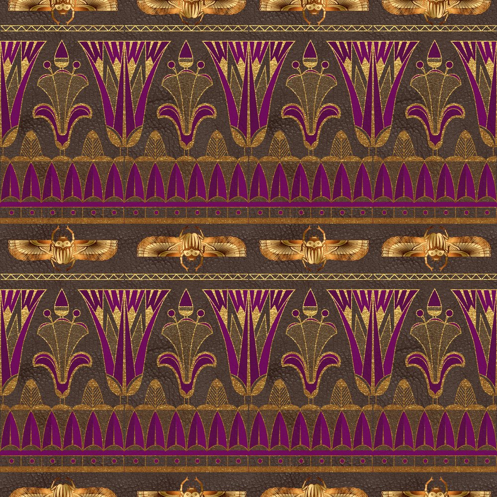 Golden Ancient Egypt Pattern #18 Fabric