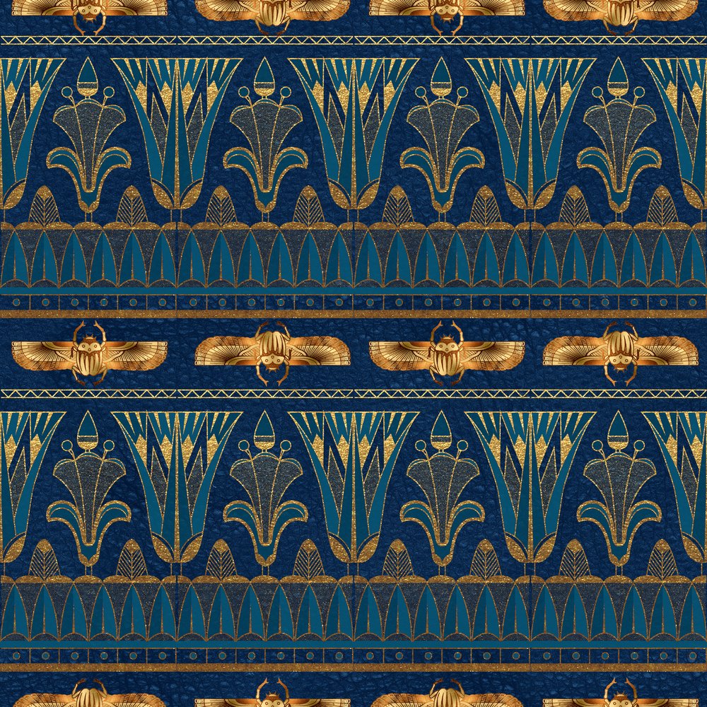 Golden Ancient Egypt Pattern #19 Fabric