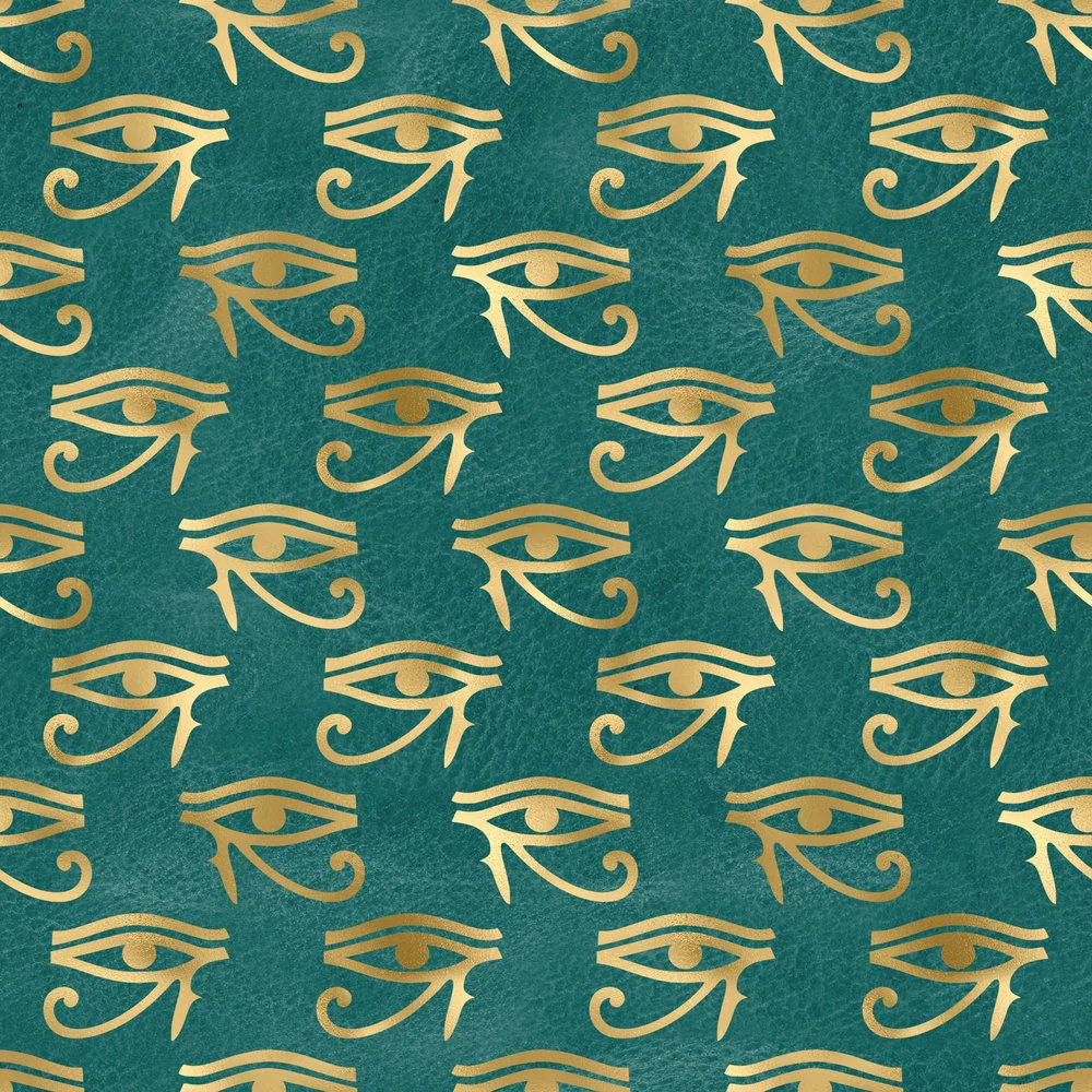 Golden Ancient Egypt Pattern #28 Fabric