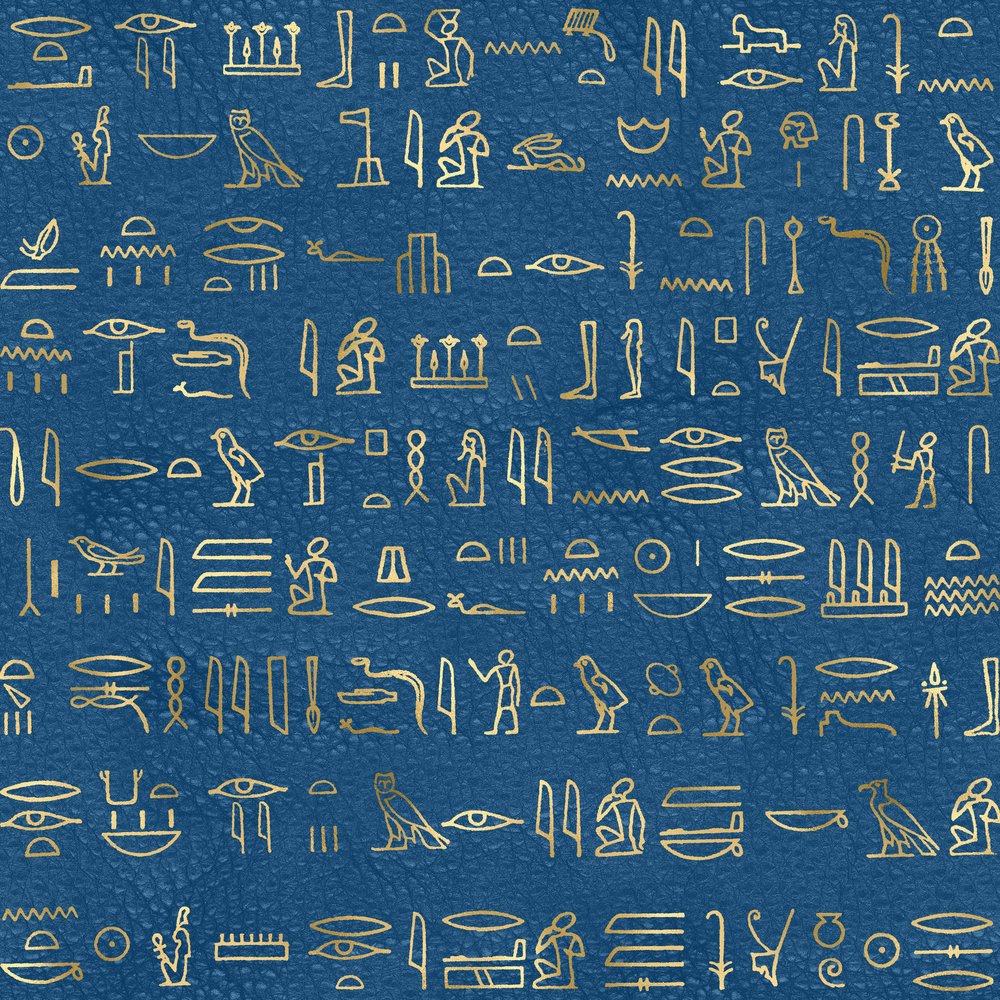 Golden Ancient Egypt Pattern #32 Fabric