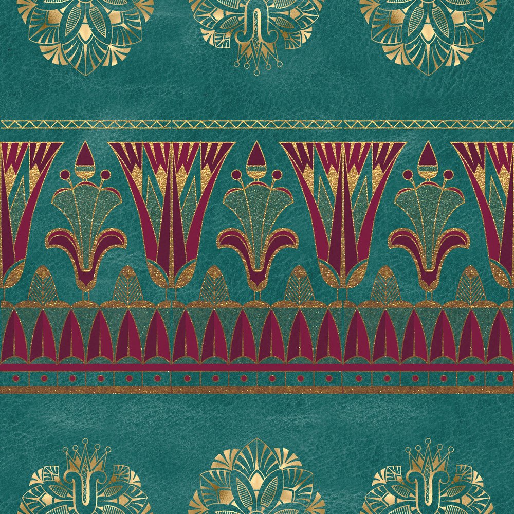 Golden Ancient Egypt Pattern #34 Fabric