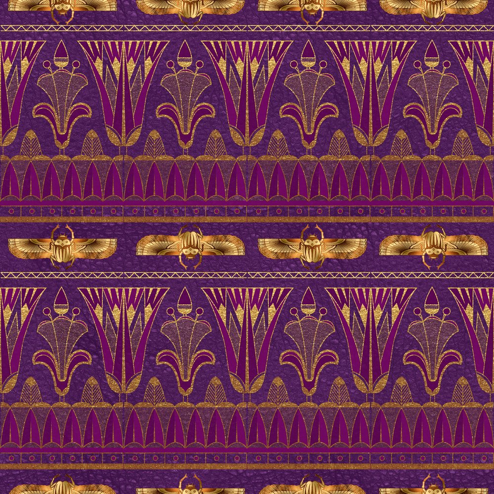 Golden Ancient Egypt Pattern #36 Fabric