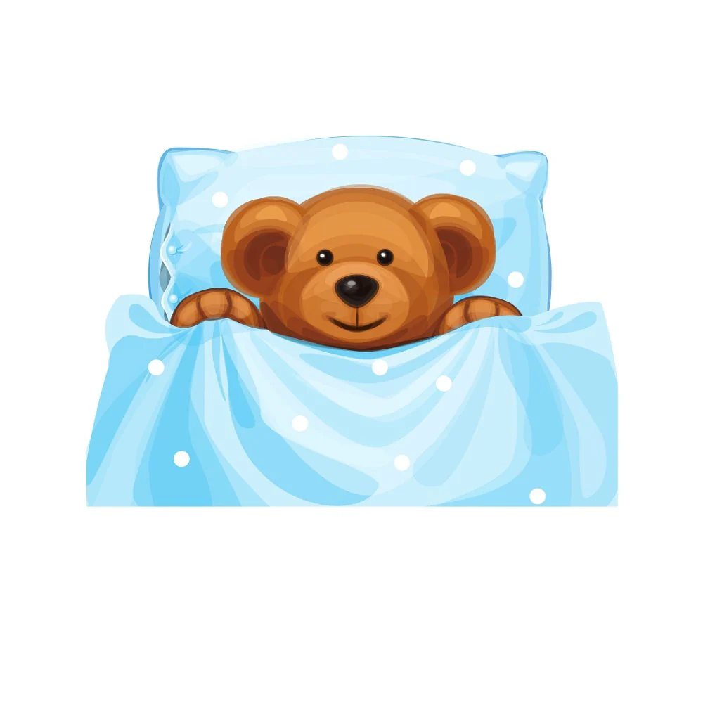 Goodnight Teddy Bear Fabric Panel