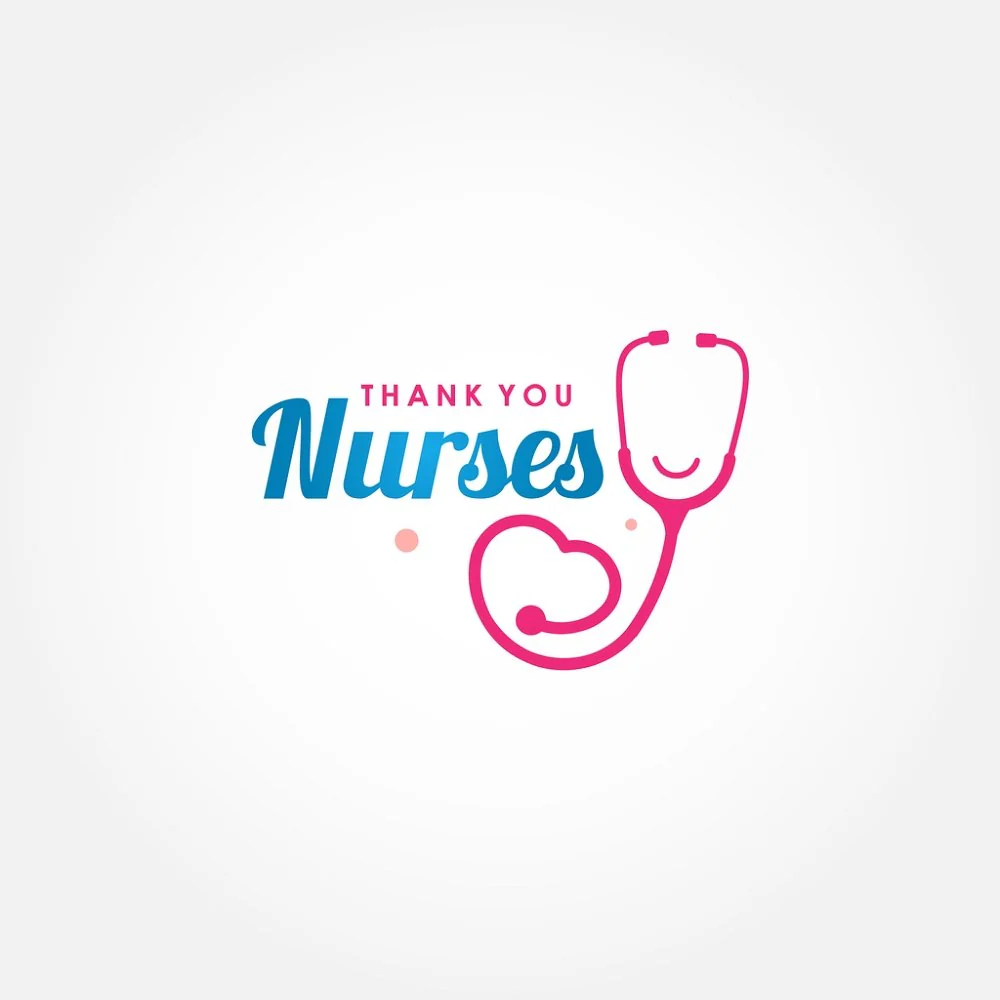 Grateful For Nurses Fabric Panel - White