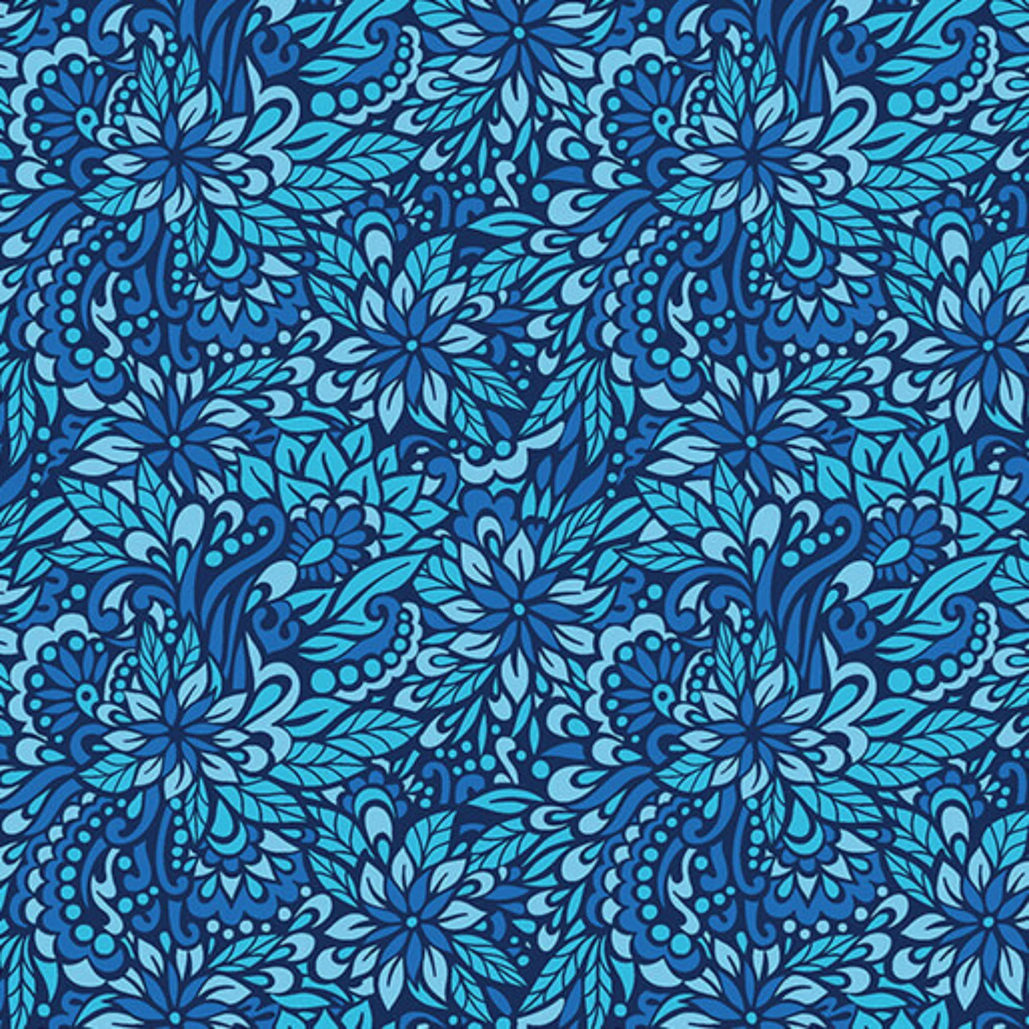 Gratitude and Grace Fabric Collection - Peaceful Garden Blue