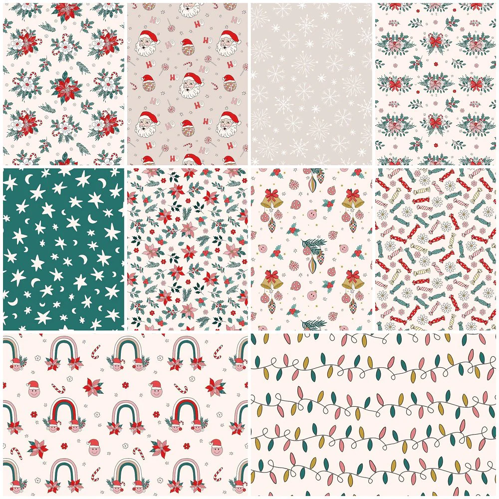 Groovy Christmas Fat Quarter Bundle - 10 Pieces