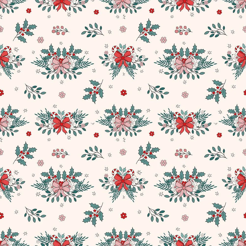 Groovy Christmas Pattern #1 Fabric