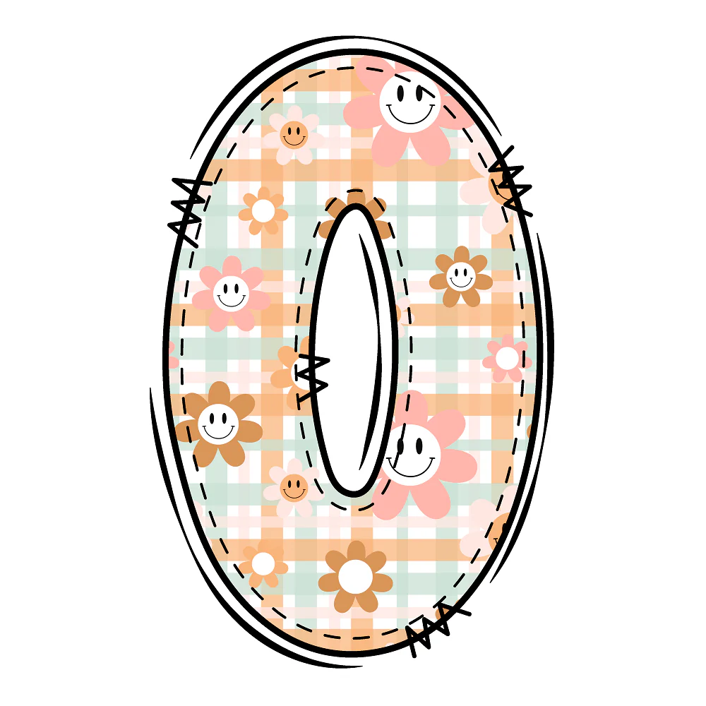 Groovy Doodle Number ''0'' Fabric Panel
