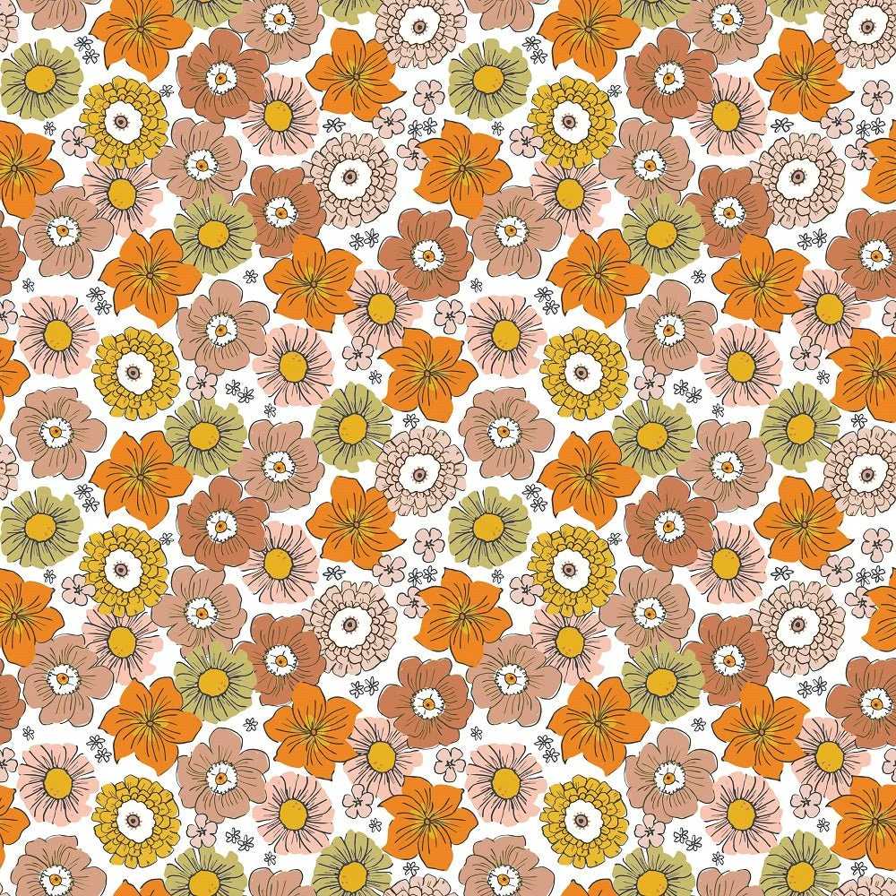 Groovy Garden Flowers #2 Fabric