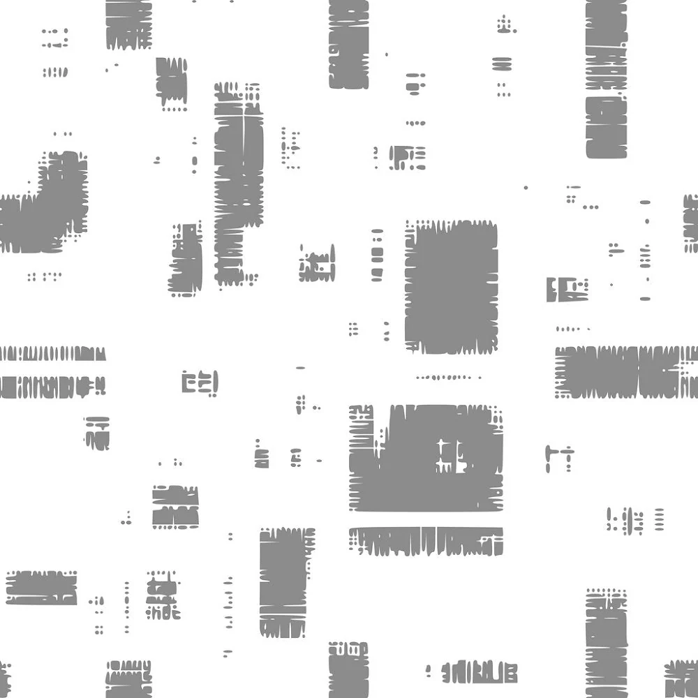 Grunge Blocks Fabric - Gray