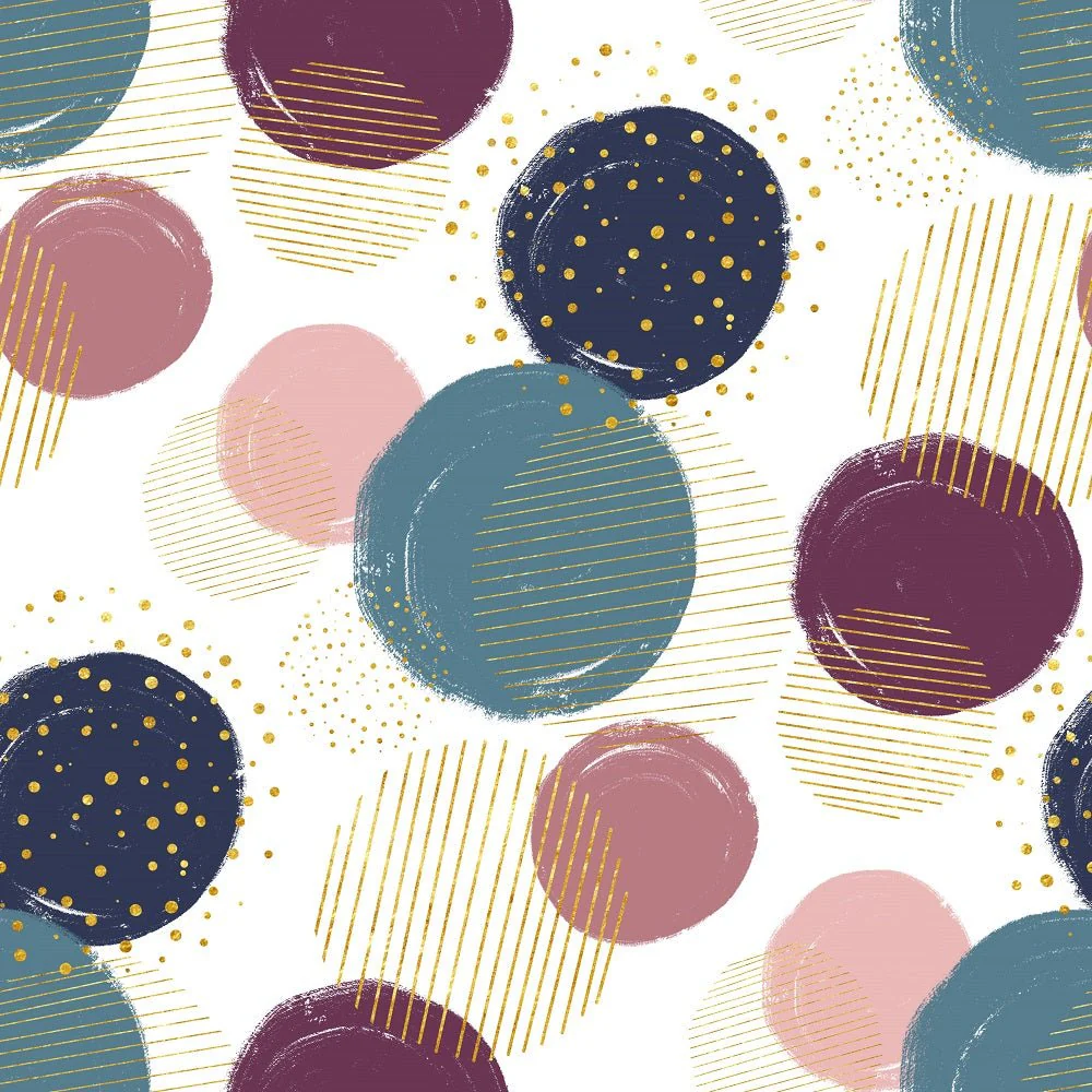 Grunge Circles Pattern #5 Fabric