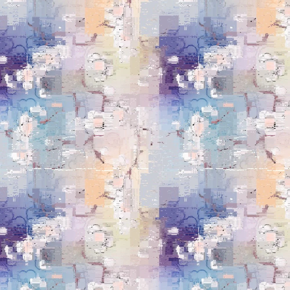 Grunge Datamoshing Fabric - Purple