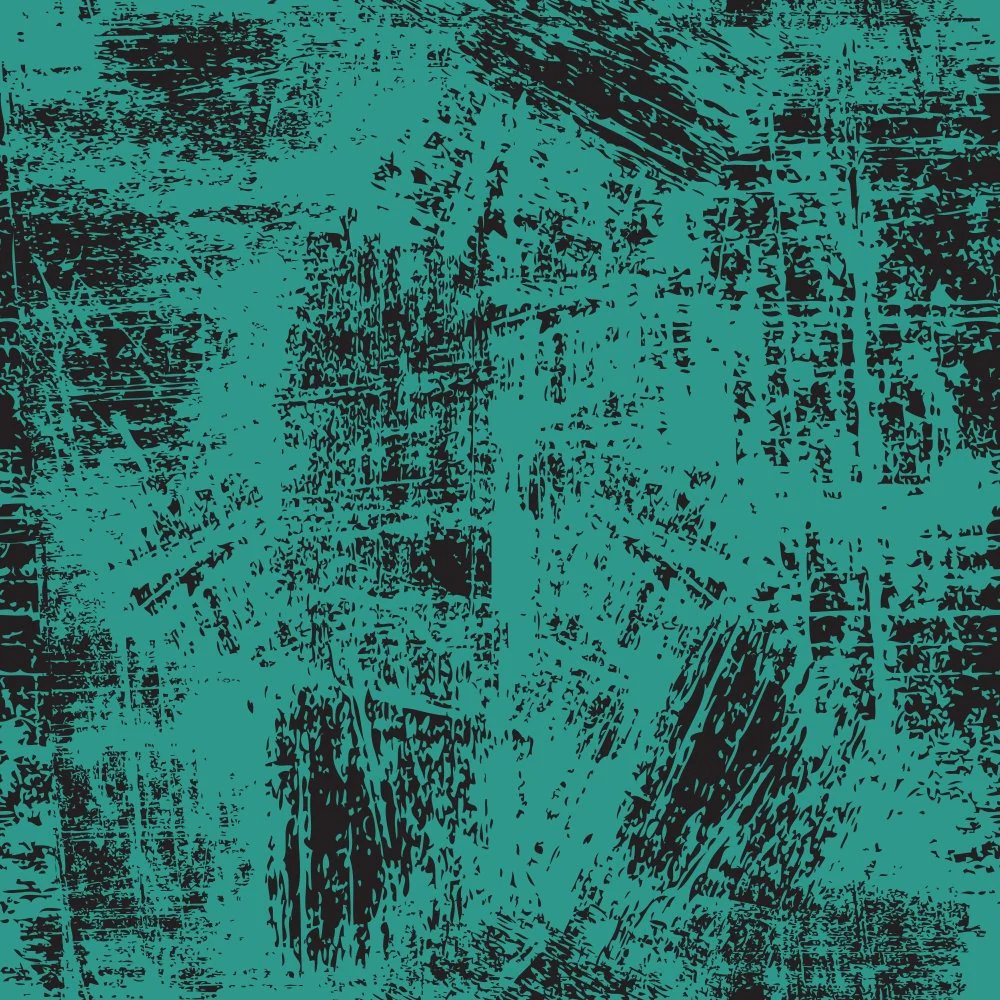 Grunge Fabric - Black on Atoll