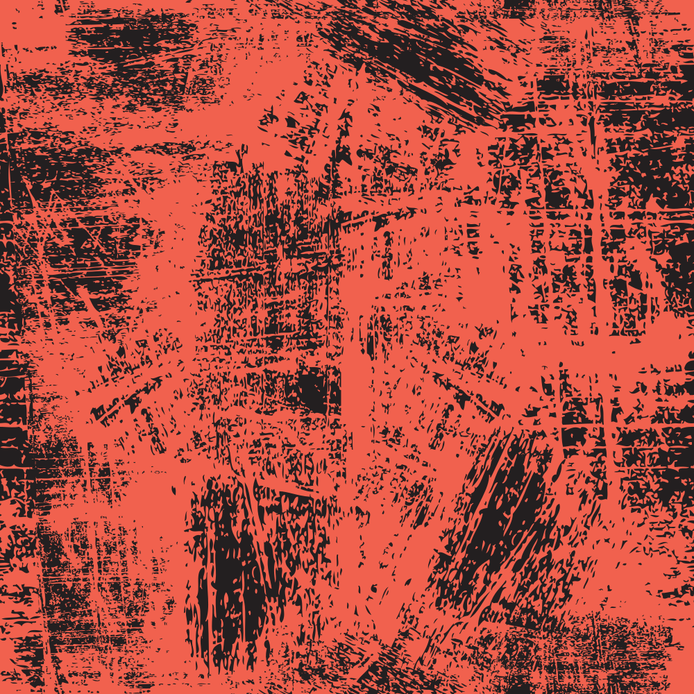 Grunge Fabric - Black on Cinnabar