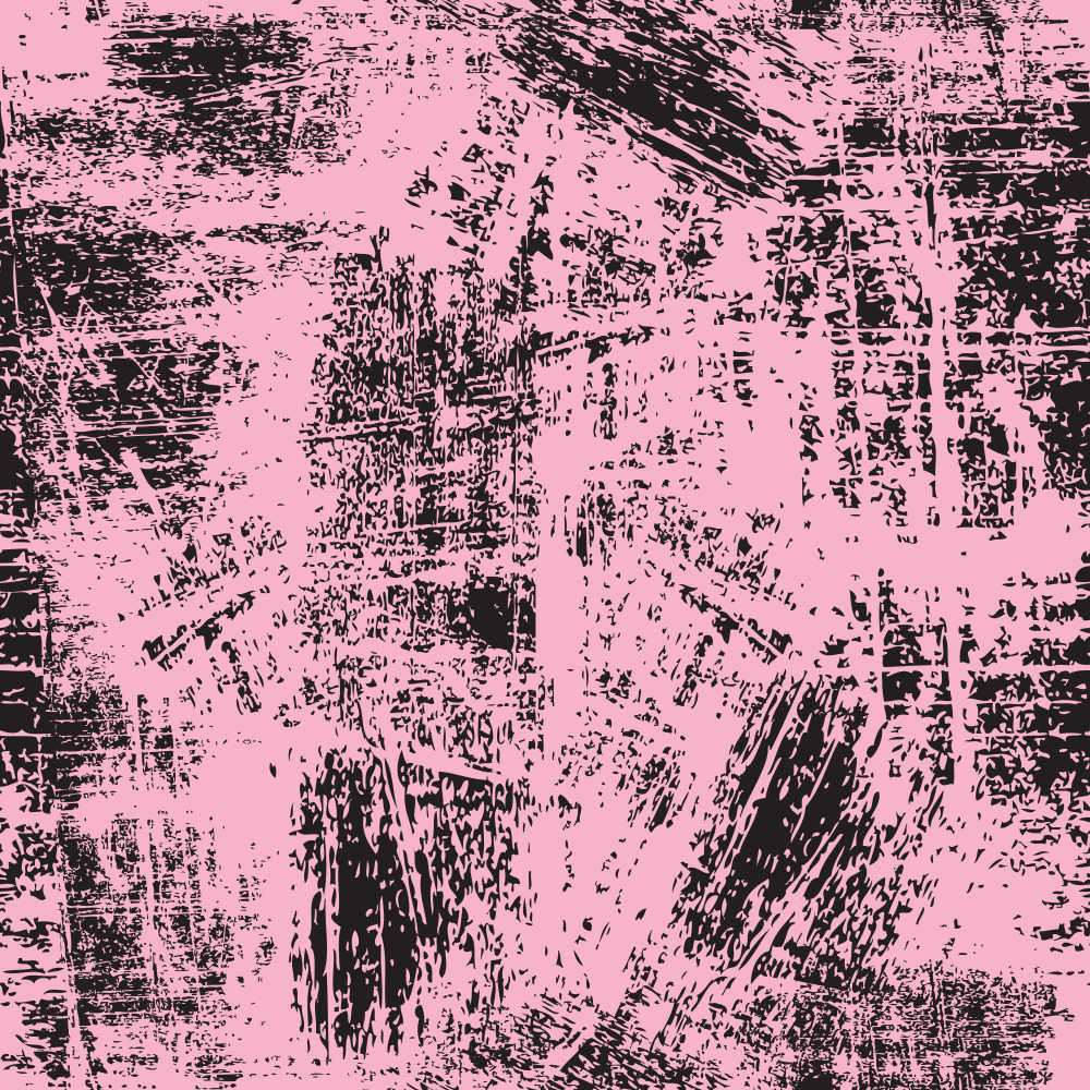 Grunge Fabric - Black on Cupid Pink
