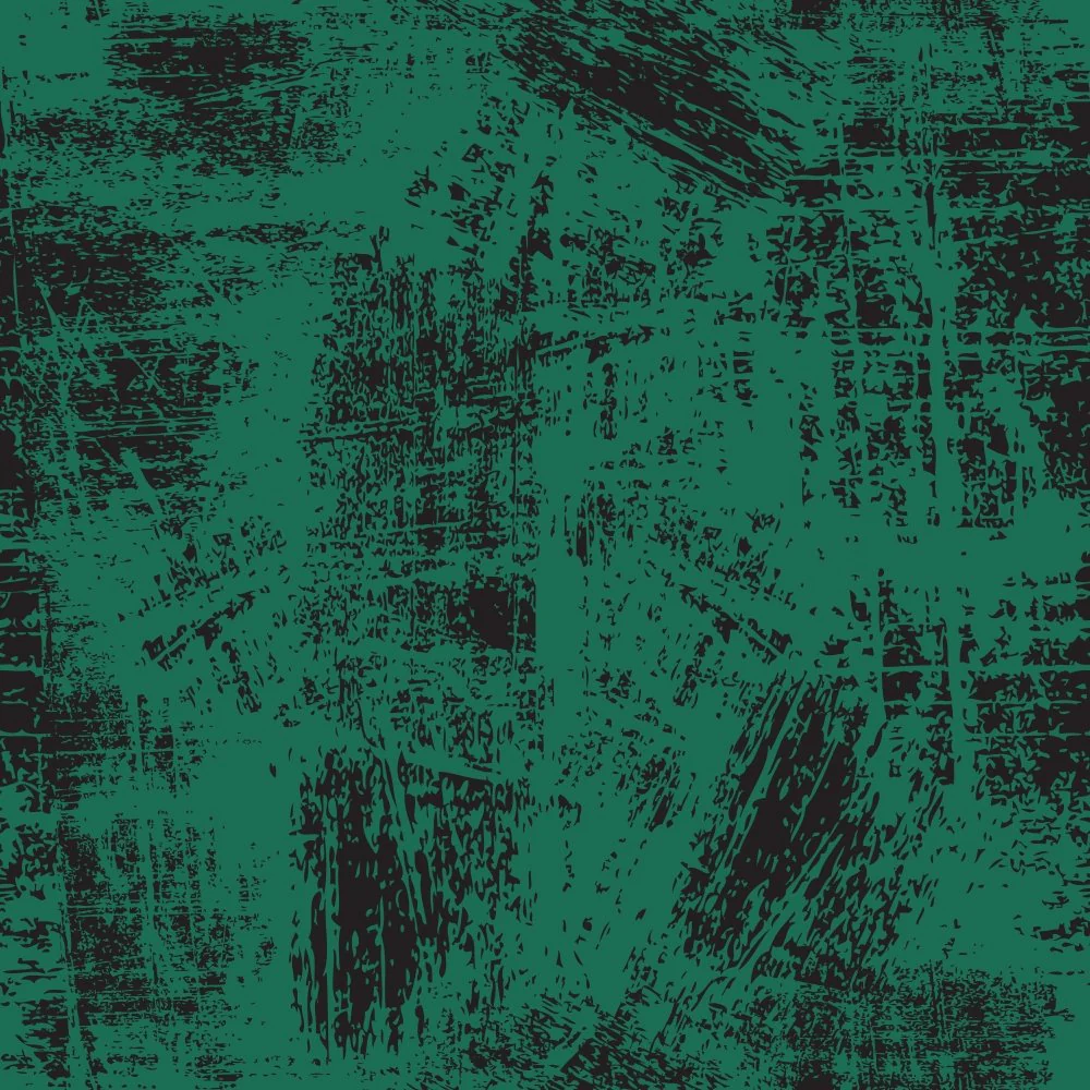 Grunge Fabric - Black on Hunter Green
