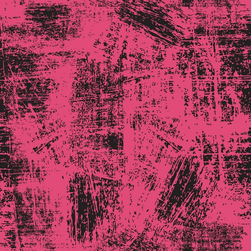 Grunge Fabric - Black on Pink Carmine