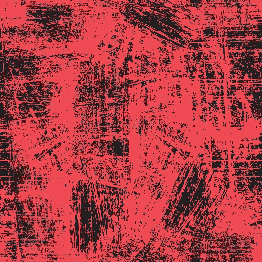 Grunge Fabric - Black on Red
