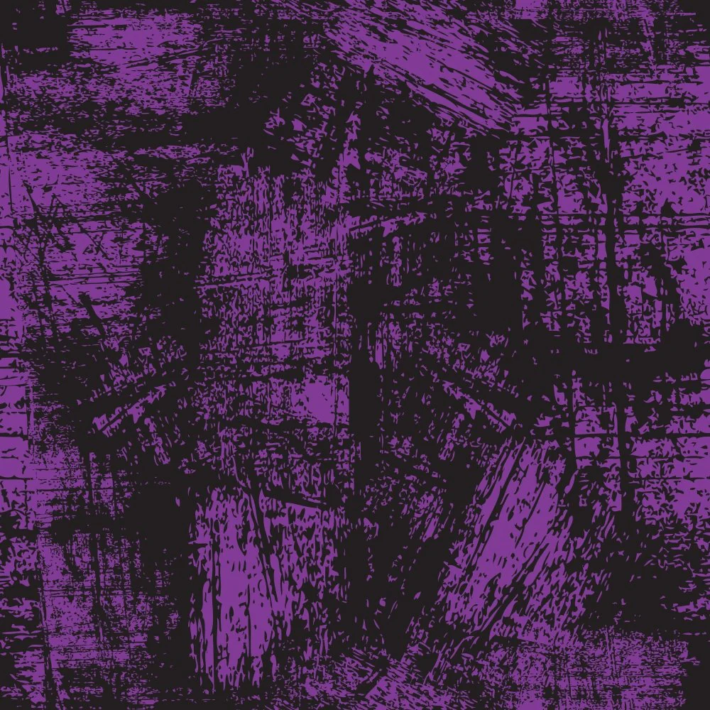 Grunge Fabric - Grape on Black