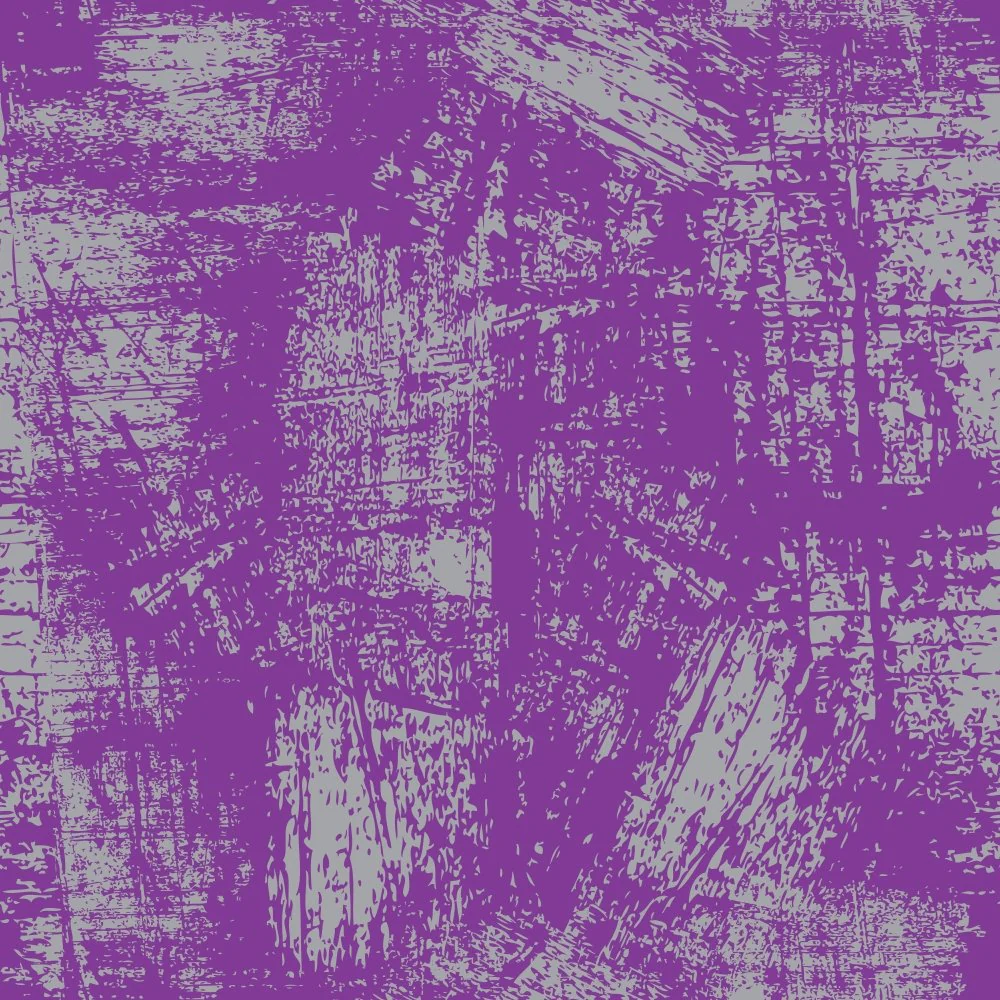 Grunge Fabric - Grape on Dusty Gray