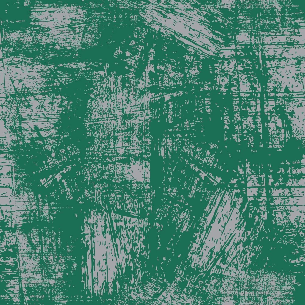 Grunge Fabric - Hunter Green on Dusty Gray