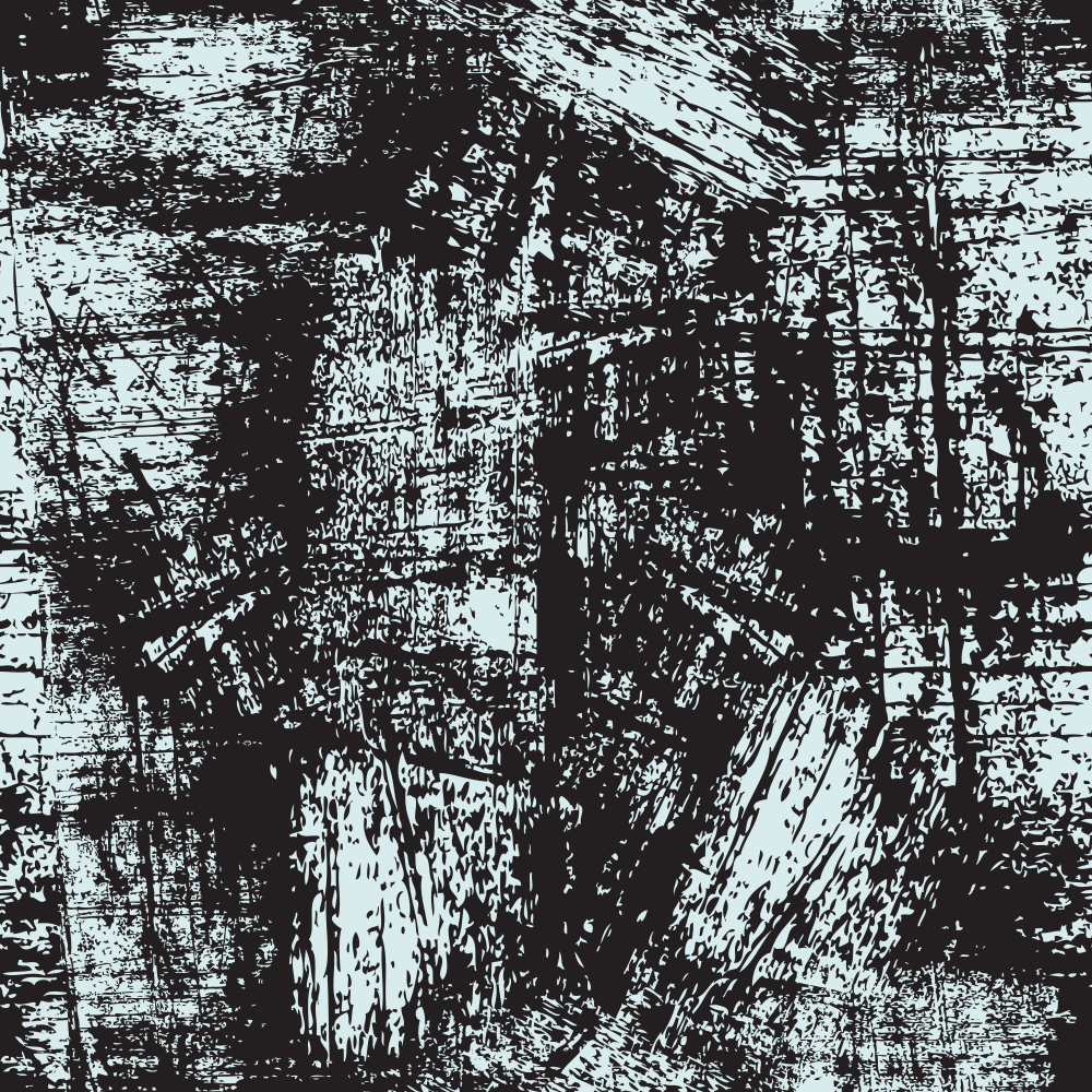 Grunge Fabric - Iceberg on Black