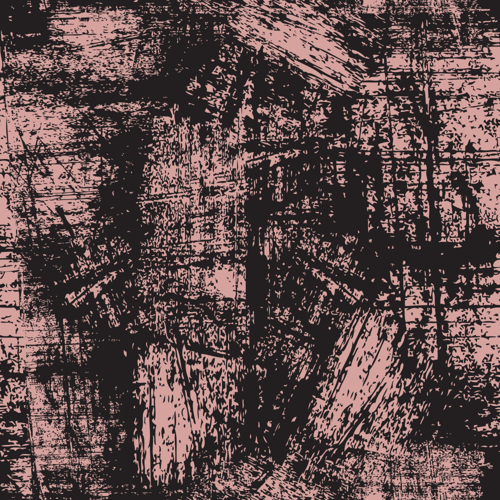 Grunge Fabric - Rose Gold on Black