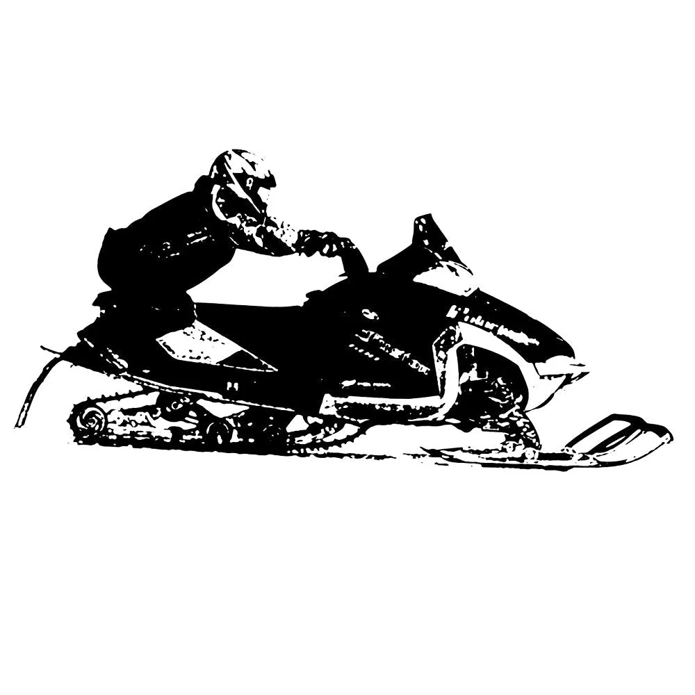 Grunge Snowmobile Fabric Panel - Black