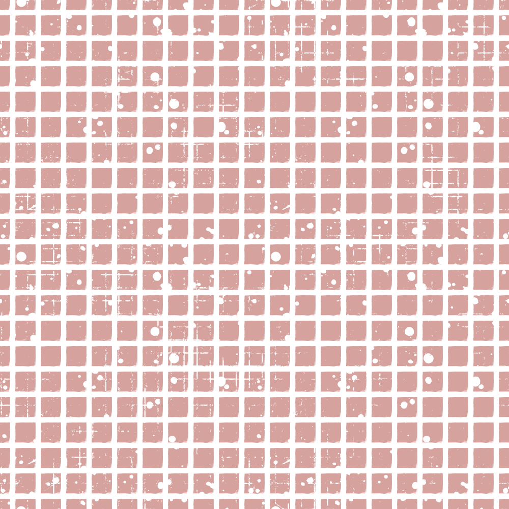 Grunge Squares Fabric - Rose Gold